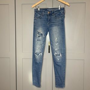 American Eagle Super Stretch Distressed Jean